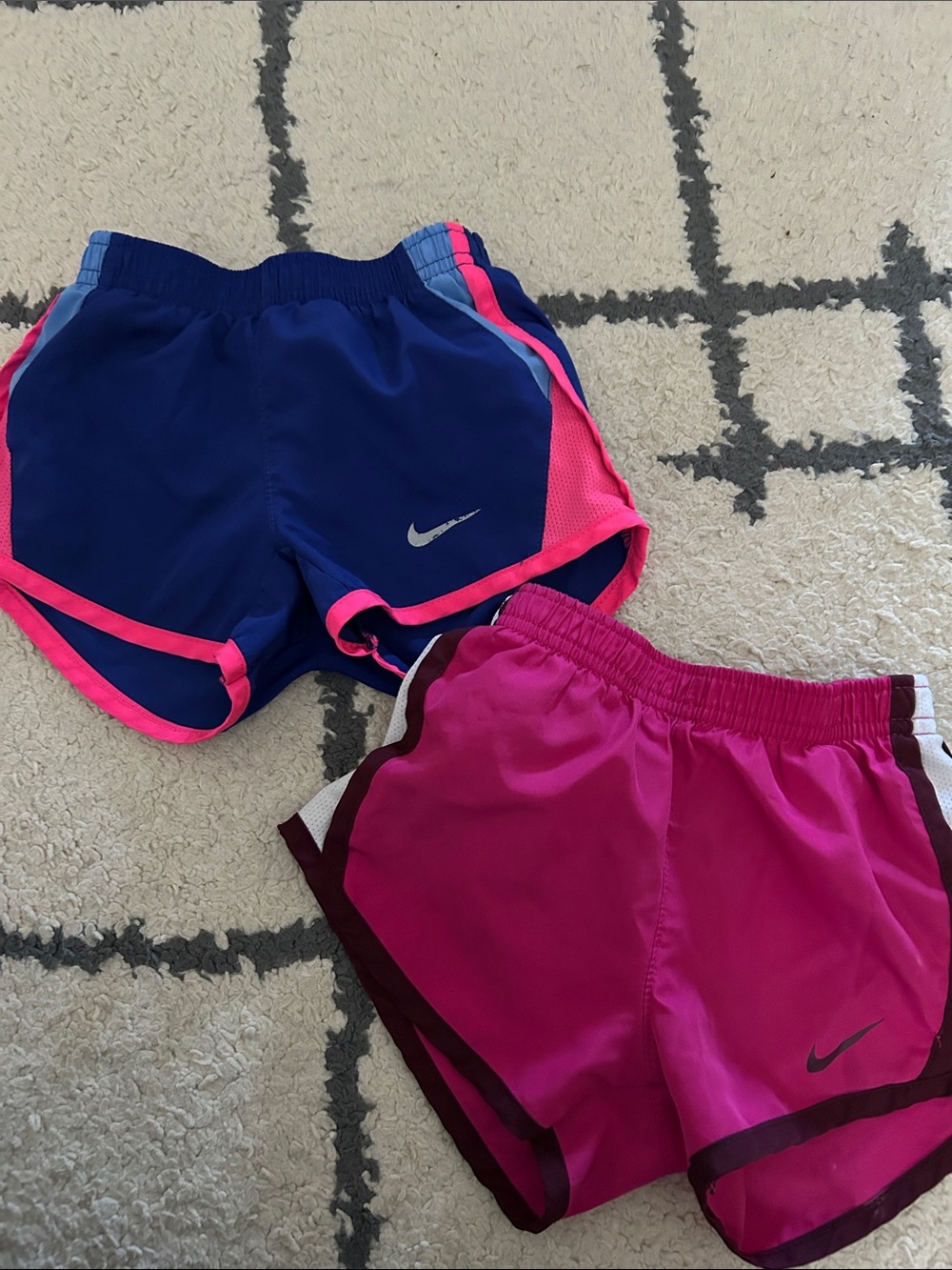 Nike Kids Athletic Dri-Fit Shorts Bundle - Blue & Hot Pink Size 2T